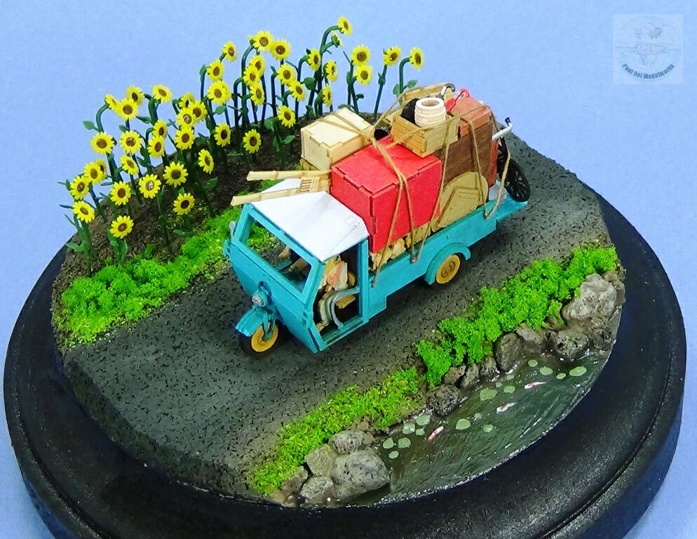 Studio Ghibli My Neighbor Totoro Diorama Box Auto Tricycle Figure JAPAN