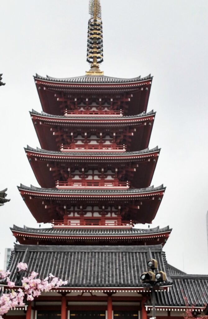 Five Story Pagoda at Senso-ji in Asakusa district, Tokyo