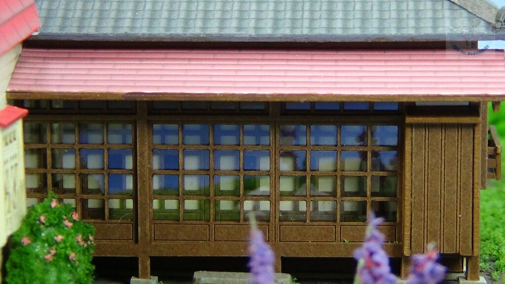 Close-up of the main gallery of the house with en-gawa verandah